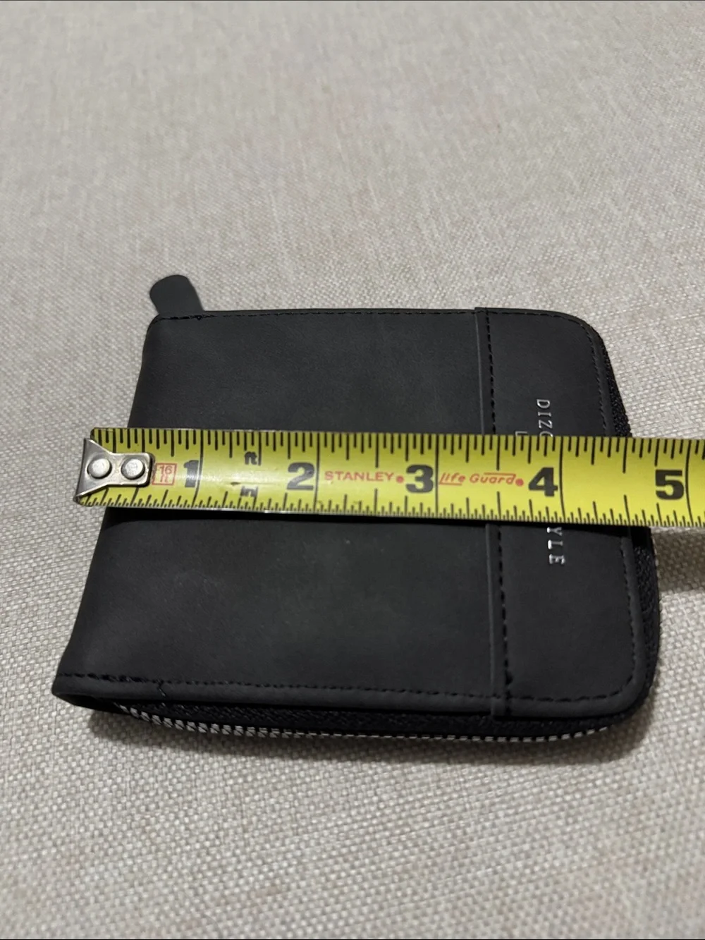 NWOT Unisex Leather Wallet-Compact Zip Around Style-Black-Multi Compartment